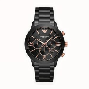 Emporio Armani Giovanni Analog Black Dial stylish watch.